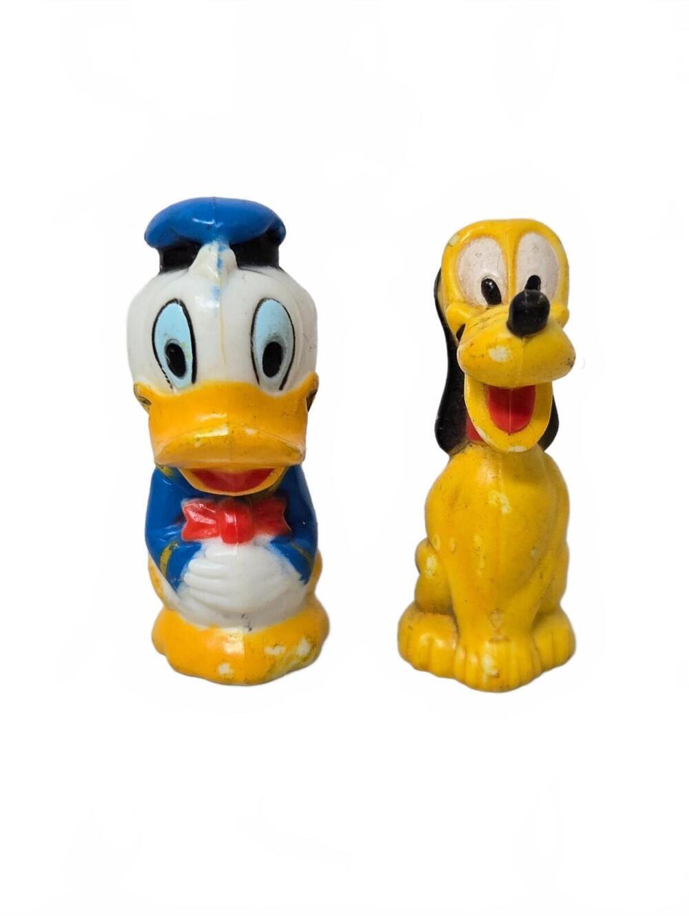 Vintage 1970s Disney Pencil Toppers Donald Duck & Pluto